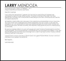 Parole Officer Cover Letter Sample Cover Letter Templates Examples