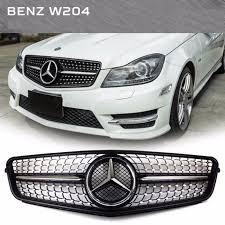Calandre Diamant Mercedes Classe C W204 Noir Brillant Et Chrome Vendue Avec Logo Achat Vente Kit Carrosserie Calandre Diamant Mercedes C Cdiscount
