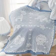 Schema Su Carta A Quadretti Per Realizzare La Copertina Da Culla Ad Uncinetto Filet Con Animaletti Crochet Patterns Filet Fillet Crochet Patterns Crochet Baby