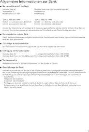 Deutsche bank per post kontaktieren. Sondervereinbarungen Fur Durch Die Deutsche Vermogensberatung Gruppe Vermittelte Produkte Pdf Kostenfreier Download
