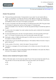 Class 6 Math Worksheets And Problems Ratio And Proportion Edugain India In 2020 Ratio And Proportion Worksheet Proportions Worksheet Ratios And Proportions