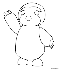 Roblox adopt me pets coloring pages. Roblox Adopt Me Sloth Coloring Pages Printable