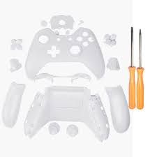 Yichumy Matte White Controller Housing Shell Full Set Faceplates Buttons For Microsoft Xbox One Controller With 3 5 Mm Headse Xbox One Xbox One Controller Xbox