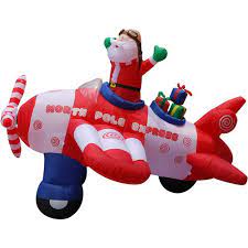 Shop.alwaysreview.com has been visited by 1m+ users in the past month 8 Long Animated Airblown Christmas Inflatable Santa In Airplane With Spinning Propeller Walmart Com Walmart Com