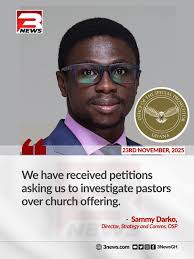 Investigation into church offerings requested