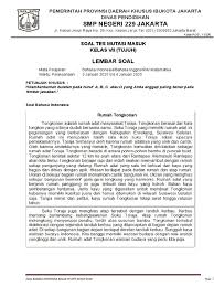 Penagurucom ujian sekolah atau ususbn akan dilaksanakan sebentar lagi. Soal Tes Mutasi Masuk Kelas 7