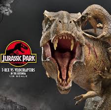 Jurassic park is the 1993 feature film adaptation of the michael crichton bestseller of the same name. 1 8 Scale Statue T Rex Vs Velociraptors In The Rotunda Jurassic Park 1 8 Scale Statue By Prime 1 Studio