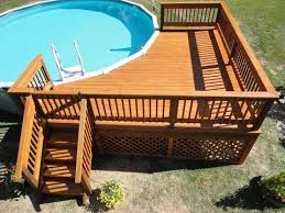 The top rails themselves all attach pretty much in the same the deck will be in the way when you need to take the pool apart to change the liner. How To Build A Deck Around A Pool Youtube