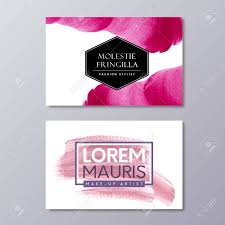 Forget about complicated software and pricey designers. Abstract Business Card Templates For Fashion Stylist Make Up Artist Or Wedding Logo Watercolor Hand Drawn Pink Vector Paint Brush Smear Background Royalty Free Cliparts Vectors And Stock Illustration Image 75483312