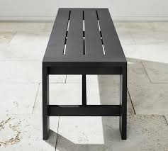 Sale ends in 9 hours. Malibu 48 Metal Dining Bench Black Pottery Barn
