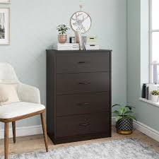 Black 4 drawer chest | simple black dresser. Mainstays Classic 4 Drawer Dresser Black Oak Finish Walmart Com Walmart Com
