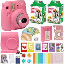 Your kids are not professional photographers yet. Amazon Com Fujifilm Instax Mini 9 Instant Kids Camera Flamingo Pink With Custom Case Fuji Instax Film Value Pack 40 Sheets Accessories Bundle Color Filters Photo Album Assorted Frames Selfie Lens