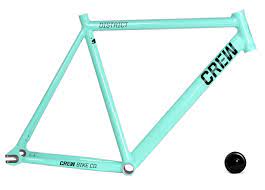 crew bike co district track frame celeste bike track bike crew