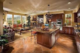 Space is something that we all tend crave in kitchen if you're interested in an open concept, but still want to incorporate a bit of privacy into your floor plan, there are alternatives to a completely open layout. Great Mediterranean Kitchen Kitchen Design Open Open Concept Kitchen Living Room Open Floor Plan Kitchen