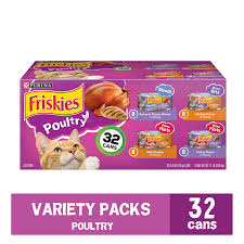 This means that your cat could get the same amount of calories by eating a small amount of dry food and a larger serving of wet food. 32 Pack Friskies Gravy Wet Cat Food Variety Pack Poultry Shreds Meaty Bits Prime Filets 5 5 Oz Cans Walmart Com Walmart Com