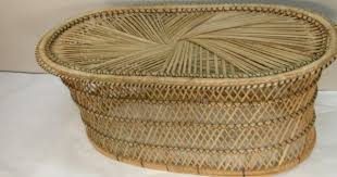 Vintage Rattan Oval Coffee Table Wicker Coffee Table Coffee Table Vintage Oval Coffee Tables