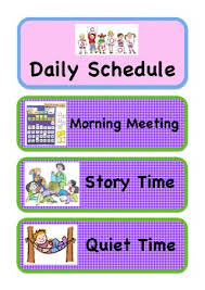 Daily Schedule Cards Pocket Chart Board