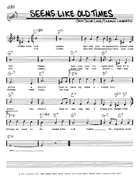 Seems Like Old Times - Voice - Digital Sheet Music | Sheet Music Plus