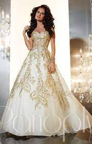 Embroidered Tulle Robe De Mariee Doree Robe De Mariee Robe De Bal