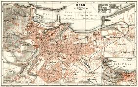 Old Map Of Oran In 1909 Buy Vintage Map Replica Poster Print Or Download Picture Old Map Antique Map Algeria