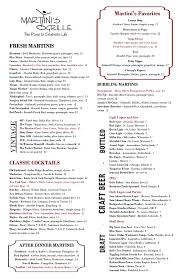Hours may change under current circumstances Drink Menu Martinisgrille