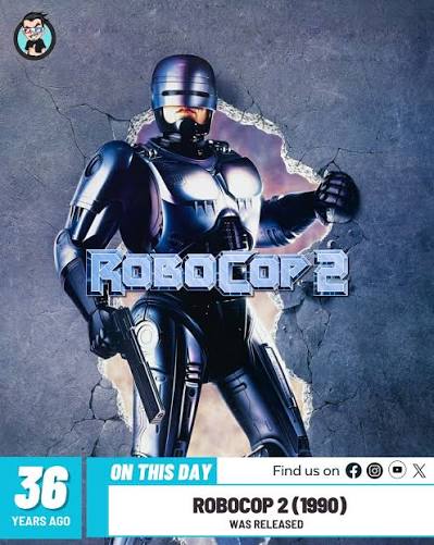 RoboCop 2 (1990) was released 36 years ago! 🎥 #RoboCop #PaulVerhoeven  #PeterWeller #CyberpunkCinema