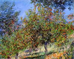 Claude Monet Apple Trees On The Chantemesle Hill 1878 Monet Oil Paintings Claude Monet Paintings Monet Art