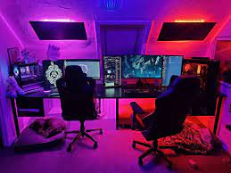 Fun game for couple's showers and engagement parties too. My Wife S Left And My Right Couples Battle Station Computer Gaming Room Gaming Room Setup Game Room Design