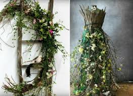 Fruhlingsdeko Basteln Naturmaterialien Originell Vintage Rustikal Leiter Basteln Mit Naturmaterialien Basteln Mit Naturmaterialien Holz Fruhlingsdeko Basteln