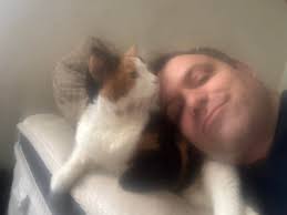 Guys!!! You guys are the only ones who will understand my happiness. My mom  passed last year, leaving behind her cat Tiger.... Tiger is almost 3 hes  never been a very friendly