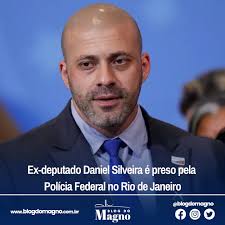 O ex-deputado Daniel Silveira foi preso pela Polícia Federal (PF), hoje, no  Rio de Janeiro, por determinação do ministro Alexandre de Moraes, do  Supremo Tribunal Federal (STF). Segundo apuração da GloboNews, Silveira