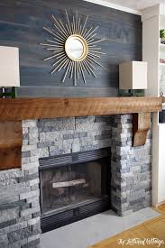 Faux stone fireplace ideas kvriver. Airstone Fireplace Makeover The Lettered Cottage