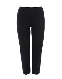 Audrey Black Stretch Wool Gabardine Capri Pant