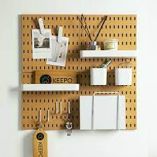 Amazon.com: Keepo Pegboard Combination Kit, 4 Pegboards and 14 Accessories  Modular Hanging for Wall Organizer, Crafts Organization, Ornaments Display,  Nursery Storage, 22