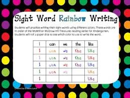 Rainbow Writing Sight Words Editable Writing Sight Words Rainbow Writing Sight Words