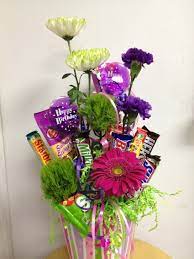 Download the perfect candy pictures. Fresh Flower Candy Bouquet Fresh Flowers Mixed Candy In Clarendon Tx Country Bloomers