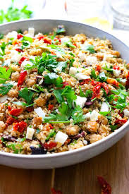 Roasted Mediterranean Cauliflower Rice With Chickpeas Recipe Clean Eating Vegetarian Recipes Easy Healthy Side Dishes Cauliflower Rice