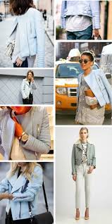 Katiquette Street Style Blue Leather Jacket Blue Leather Jacket Outfit Blue Dress Casual