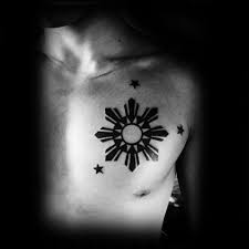 Black And White Filipino Flag Tattoo 50 Filipino Sun Tattoo Designs Fur Manner Tribal Ink Ideen Mann Stil Tattoo Sun Tattoo Designs Tattoo Designs Men Filipino Tattoos