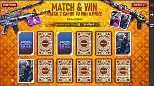 I got all the coins and diamonds. How To Complete Match Win Event In Just 2 Days Free Fire New Match 2 Cards To Win A Prize Youtube