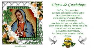 Escucha la oración que con filial confianza te. Imagen De La Virgen De Guadalupe Con Oracion
