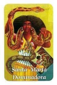 She is a ghuede or ghuedesa, as she works closely within the cemetery, protects sacred burial grounds and ushers the spirits of the. Poderosa Oracion Novena A Santa Marta La Dominadora Saint Martha African Spirituality African Mythology