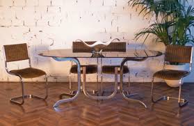 70 S Smoked Glass Dinning Table And Chairs Dining Table Vintage Chairs Large Oval Top Smoked Glass Glass Dinning Table Glass Dining Room Table Dinning Tables And Chairs