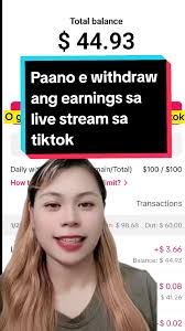 Paano e withdraw ang gift rewards o earnings Sa live stream sa tiktok....