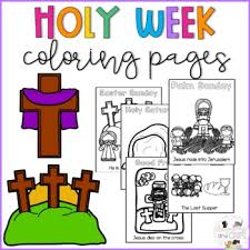 These crafts were created for chil. Easter Coloring Pages Religious Worksheets Teaching Resources Tpt
