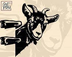 Goat Svg Files For Cricut Funny Farm Animal Face Clipart Etsy Farm Animals Goats Funny Goats