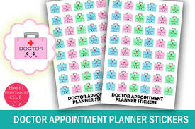 Download Doctor Appointment Planner Stickers Graphic By Happy Printables Club Creative Fabrica SVG Cut Files
