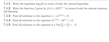 How to find the natural logarithm value of a number? 7 4 1 Write The Logarithm Log 8 In Terms Of Only Chegg Com