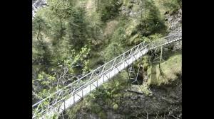 Historische ansichtskarte von 1932, höllentalklamm mit brücke, ort: Klettersteig De Klettersteig Beschreibung Stangensteig
