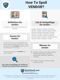 How To Spell Vendor And How To Misspell It Too Spellcheck Net
